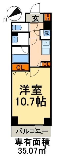 メゾン・ド・ヴィレ日本橋中洲の物件間取画像