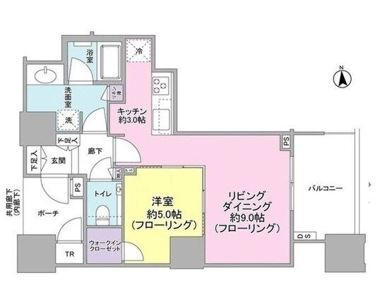 ドゥ・トゥールW棟の物件間取画像