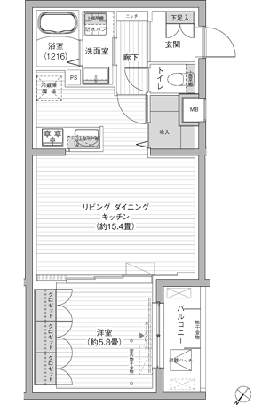 クラルテラセ新宿富久の物件間取画像