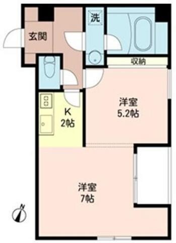 フュージョンハイツ浜町の物件間取画像