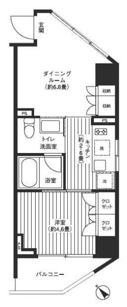 レジディア渋谷の物件間取画像