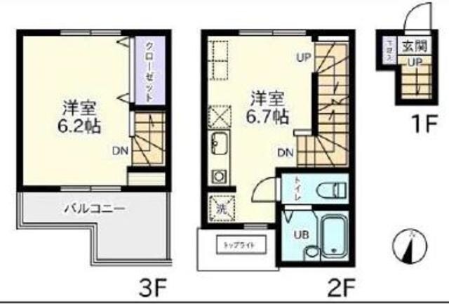 アーベインテラス目黒本町IIIの物件間取画像