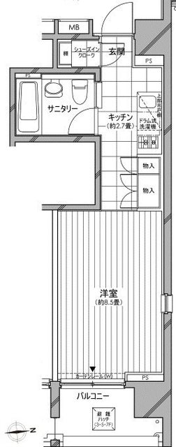 カスタリア麻布十番七面坂の物件間取画像