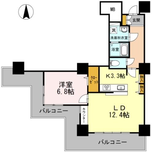 品川シーサイドビュータワー1の物件間取画像