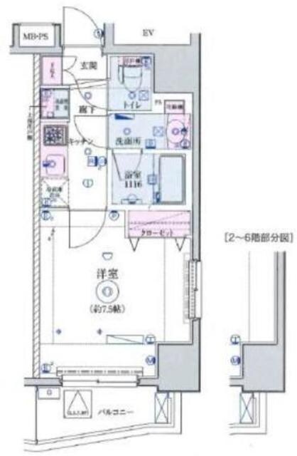 リヴシティ田町の物件間取画像