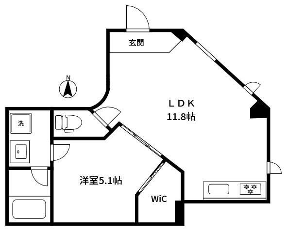 アリュイッテ清澄白河の物件間取画像