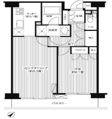 ステラメゾン武蔵小山の物件間取画像