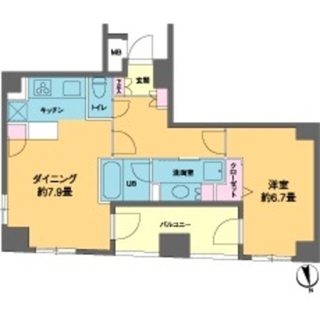 カスタリア新富町IIIの物件間取画像