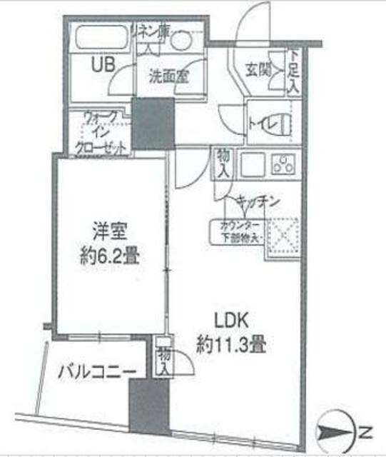 カスタリアタワー品川シーサイドの物件間取画像