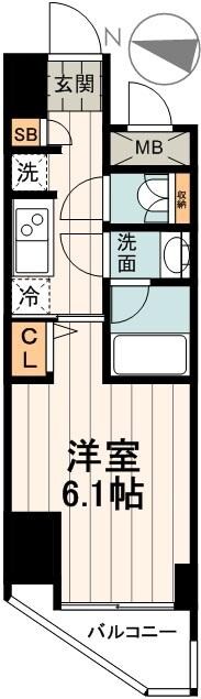 ZOOM新宿南Secondの物件間取画像