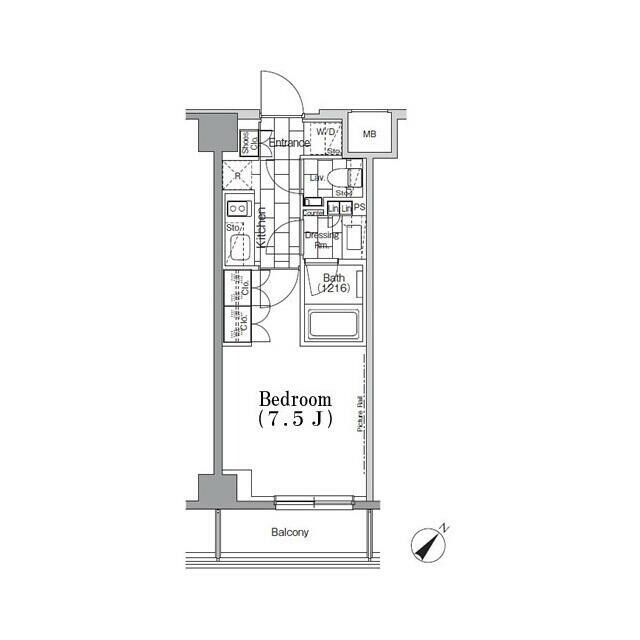 ONE ROOF FLAT TSUKISHIMAの物件間取画像