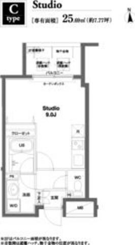 コンフォリア銀座ＥＡＳＴの物件間取画像