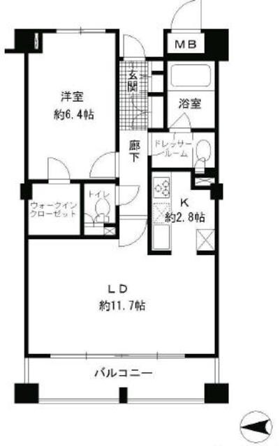 ガーネットコート四谷の物件間取画像