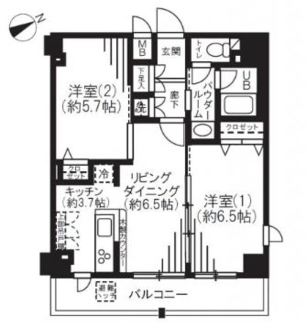 エスリード芝浦ベイサイドの物件間取画像