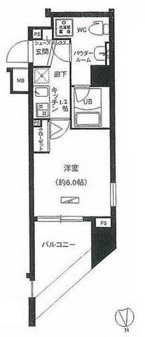 メインステージ白金高輪駅前の物件間取画像