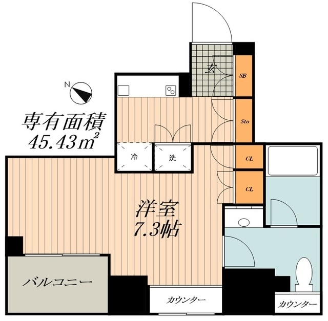 クレイシア日本橋水天宮前の物件間取画像