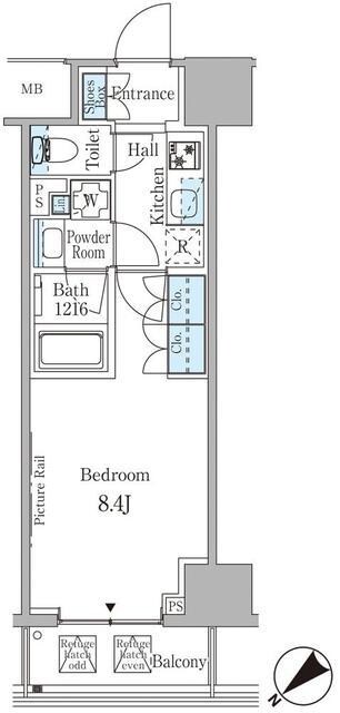 ルビア赤坂の物件間取画像