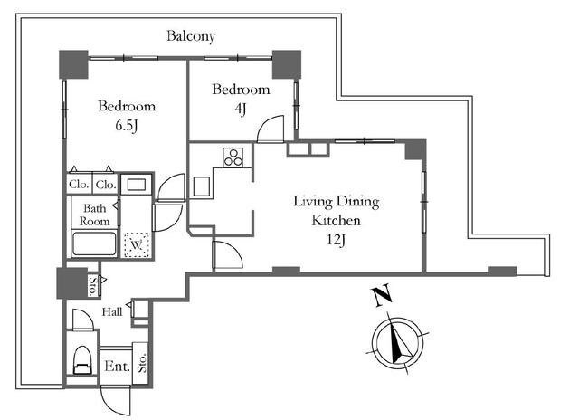 リバーシティ21新川の物件間取画像