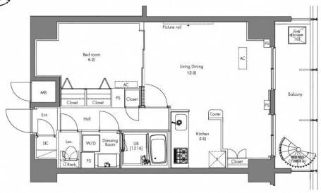 プラウドフラット隅田リバーサイドの物件間取画像