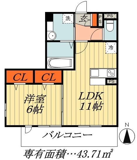 ハイデンス原木中山　Ａ棟の物件間取画像