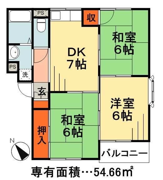 コーポ三陽の物件間取画像