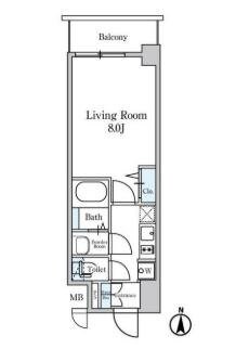 ディームス東陽町IIの物件間取画像