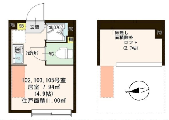 マグノリアテラス東小岩の物件間取画像