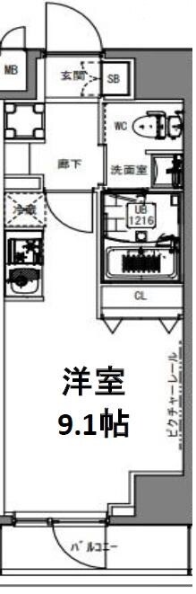 S-RESIDENCE亀戸lumeの物件間取画像