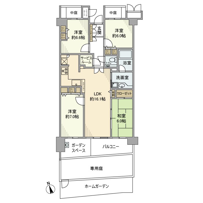 アルファグランデ市川本八幡の物件間取画像