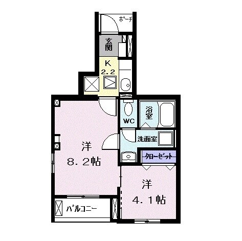 ア　レーズの物件間取画像