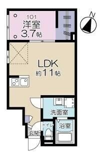 エスパシオ東小岩の物件間取画像