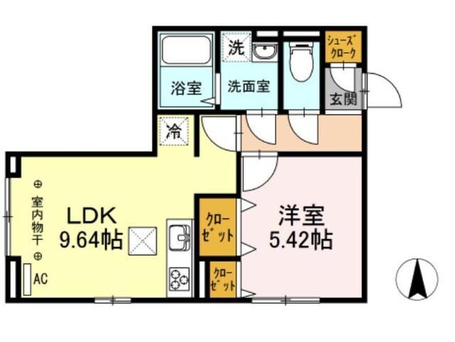 D-room天神の物件間取画像