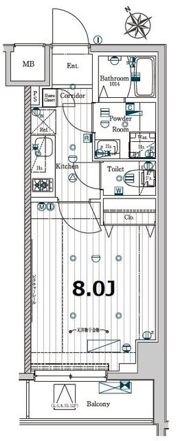 メイクスデザイン門前仲町ガーデンの物件間取画像
