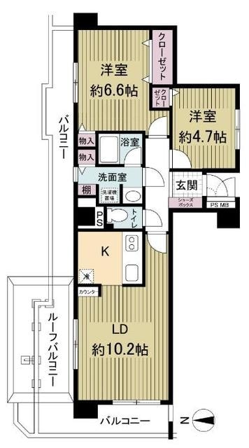 グリーンパーク新小岩の物件間取画像