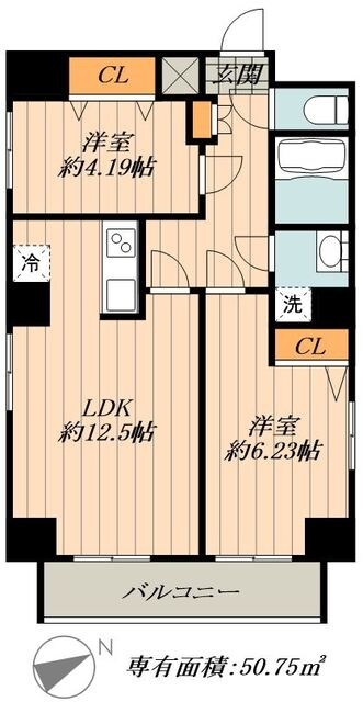 ＦＵＳＩＯＮ日本橋箱崎の物件間取画像