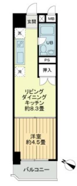 カーサ蔵前の物件間取画像