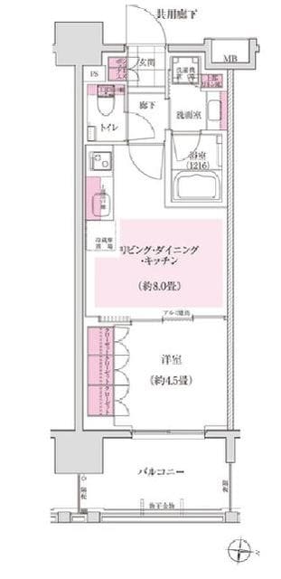 ディームス木場の物件間取画像