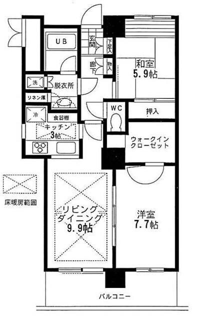 イーストコモンズ清澄白河フロントタワーの物件間取画像