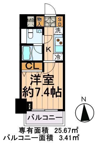 プレール・ドゥーク木場駅前の物件間取画像