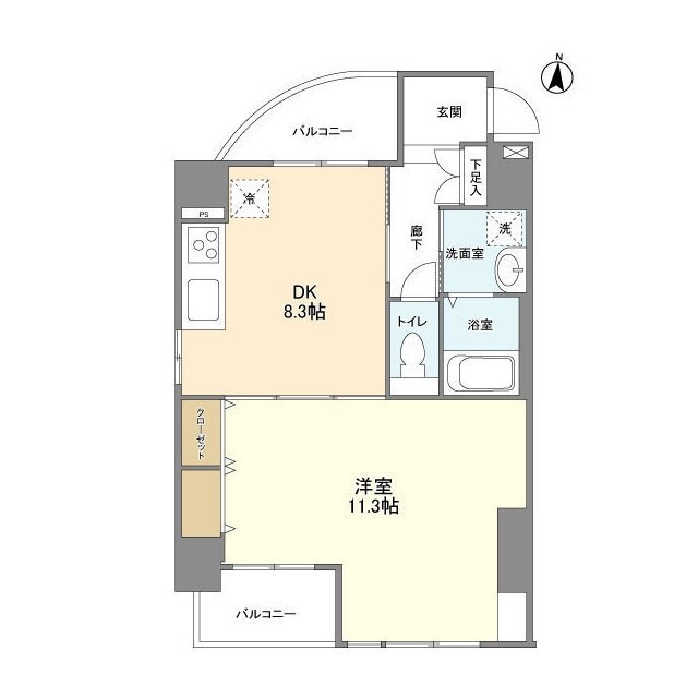 ＣＡＳＳＩＡ錦糸町Ｓｏｕｔｈ　Ｃｏｕｒｔの物件間取画像