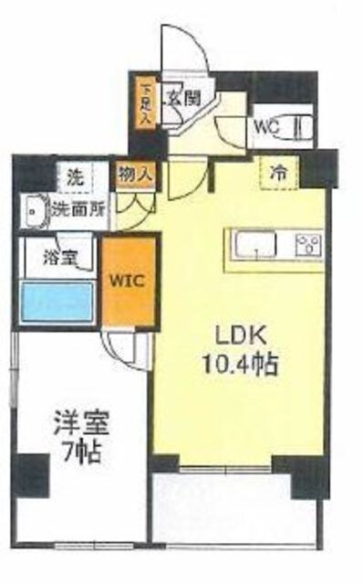 スカイステージ築地の物件間取画像