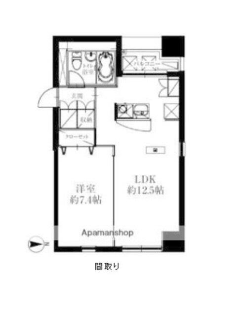 オーパスホームズ八丁堀の物件間取画像