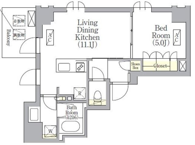 ＳＯＬＡＳＩＡ　ｒｅｓｉｄｅｎｃｅ　京橋の物件間取画像