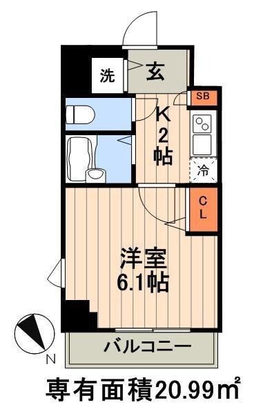 ガーラ・ステーション新富町の物件間取画像