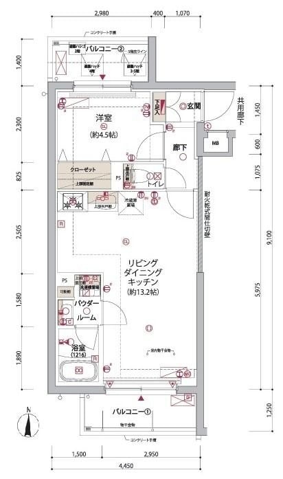 ARCOBALENO HIGASHIMUKOJIMAの物件間取画像