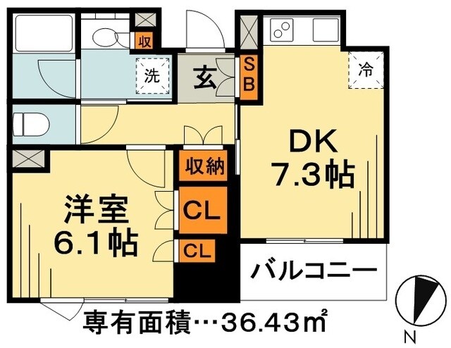 ボワエトワール立石の物件間取画像