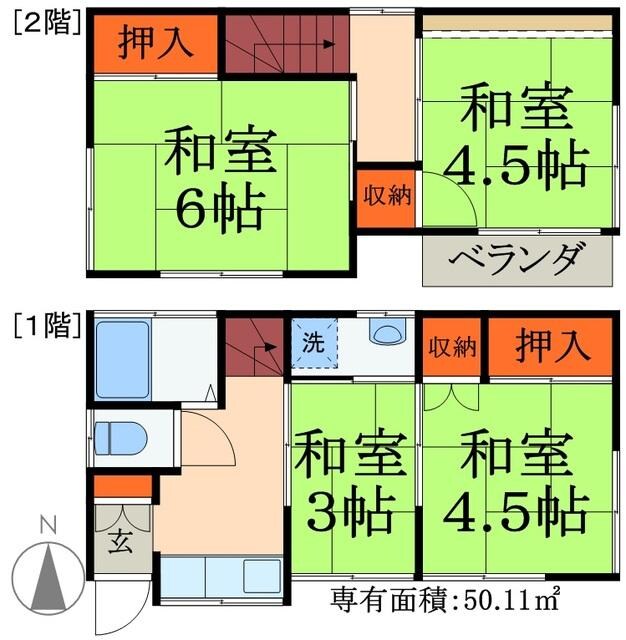 西新小岩５丁目戸建の物件間取画像