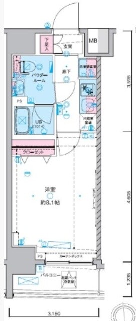 GENOVIA 東神田 green veilの物件間取画像