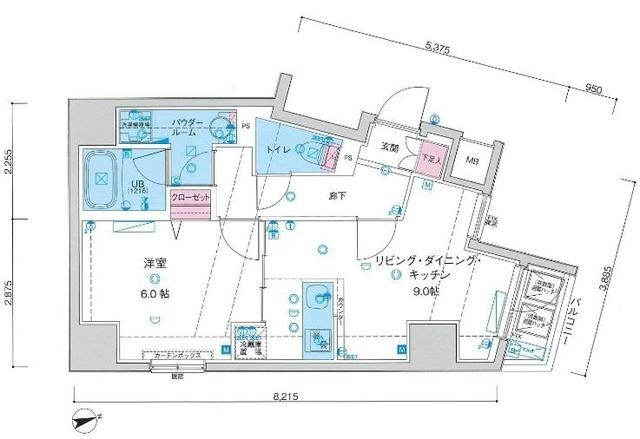 GENOVIA上野IIskygardenの物件間取画像