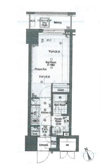 サンスタレ浅草の物件間取画像